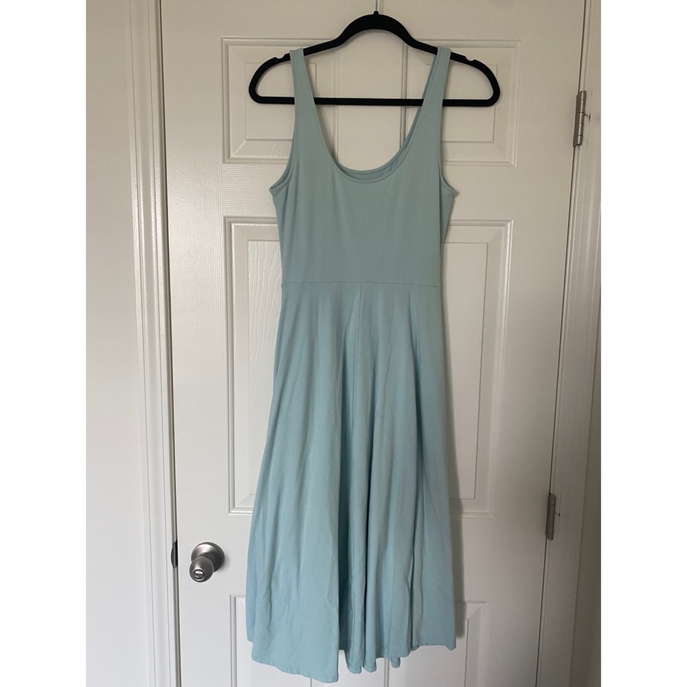 Long Midi Baby Blue Dress